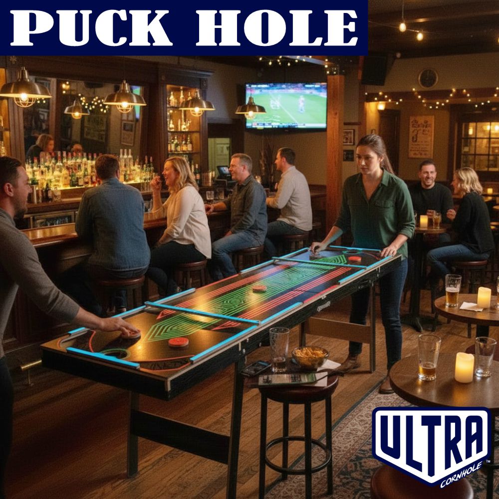 Puckhole in a bar setting